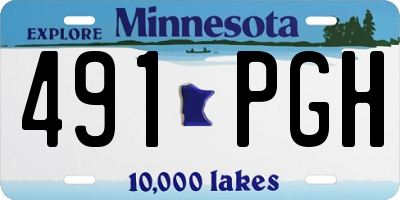 MN license plate 491PGH