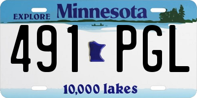 MN license plate 491PGL