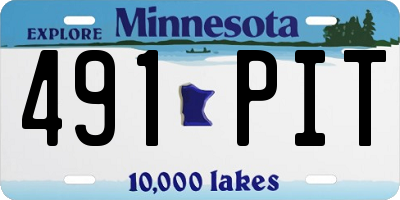 MN license plate 491PIT