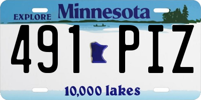 MN license plate 491PIZ