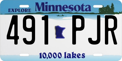 MN license plate 491PJR