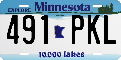 MN license plate 491PKL