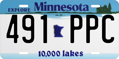 MN license plate 491PPC