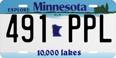MN license plate 491PPL