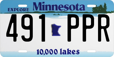 MN license plate 491PPR