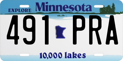 MN license plate 491PRA