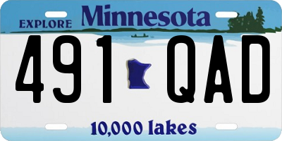 MN license plate 491QAD