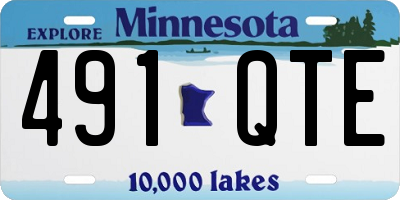 MN license plate 491QTE