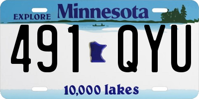 MN license plate 491QYU