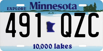 MN license plate 491QZC