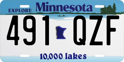MN license plate 491QZF