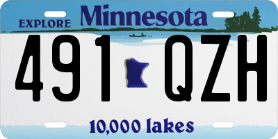 MN license plate 491QZH