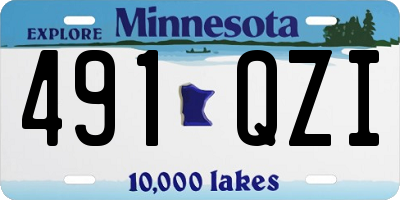MN license plate 491QZI