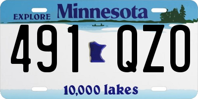 MN license plate 491QZO