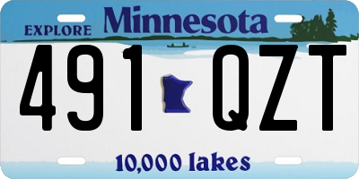 MN license plate 491QZT