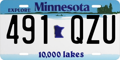 MN license plate 491QZU