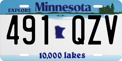 MN license plate 491QZV