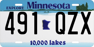 MN license plate 491QZX