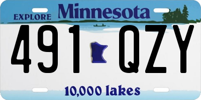 MN license plate 491QZY