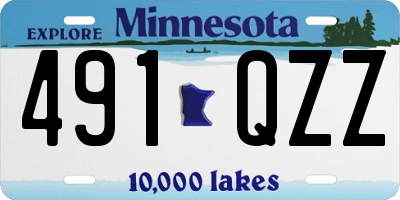 MN license plate 491QZZ