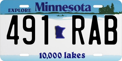 MN license plate 491RAB