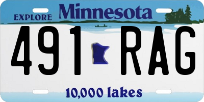MN license plate 491RAG