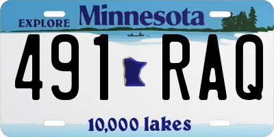 MN license plate 491RAQ