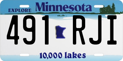 MN license plate 491RJI