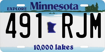 MN license plate 491RJM