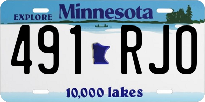MN license plate 491RJO