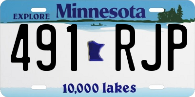 MN license plate 491RJP