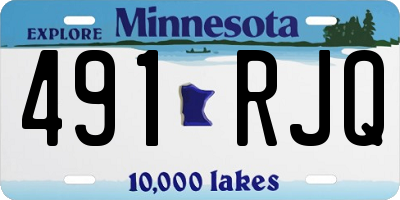 MN license plate 491RJQ