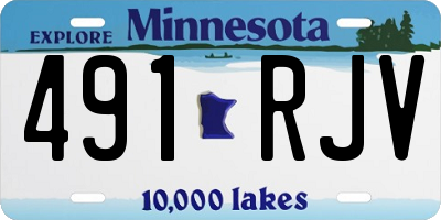 MN license plate 491RJV
