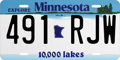 MN license plate 491RJW