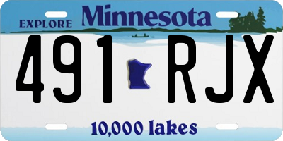 MN license plate 491RJX