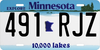 MN license plate 491RJZ