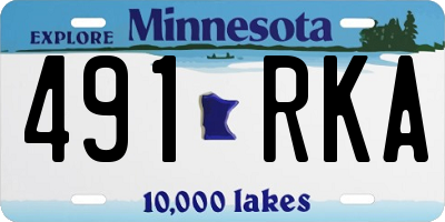 MN license plate 491RKA