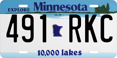 MN license plate 491RKC