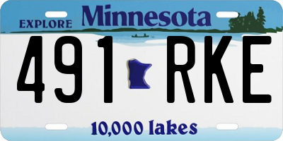 MN license plate 491RKE