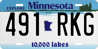 MN license plate 491RKG