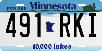 MN license plate 491RKI