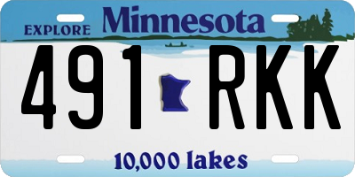 MN license plate 491RKK