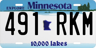 MN license plate 491RKM