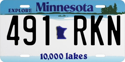 MN license plate 491RKN
