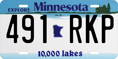 MN license plate 491RKP