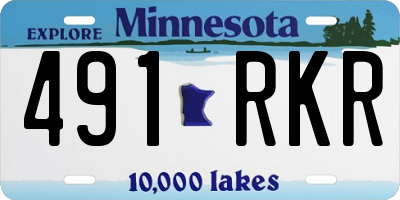 MN license plate 491RKR