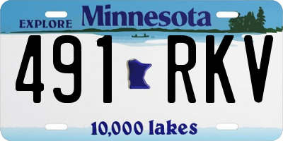MN license plate 491RKV
