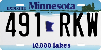 MN license plate 491RKW