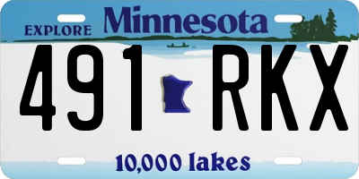 MN license plate 491RKX