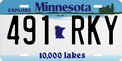 MN license plate 491RKY
